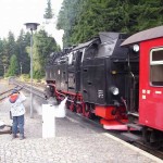 Brockenbahn in Drei Annen Hohne - Abfahrt Bahnhof Brocken