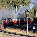 Harzquerbahn bei der Ausfahrt aus Drei Annen Hohne