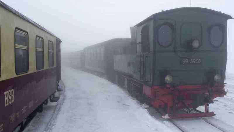 Brockenbahn im Winter - Mallet-Dampflok