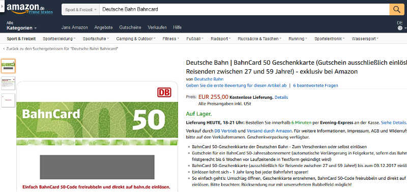 Amazon-BahnCard