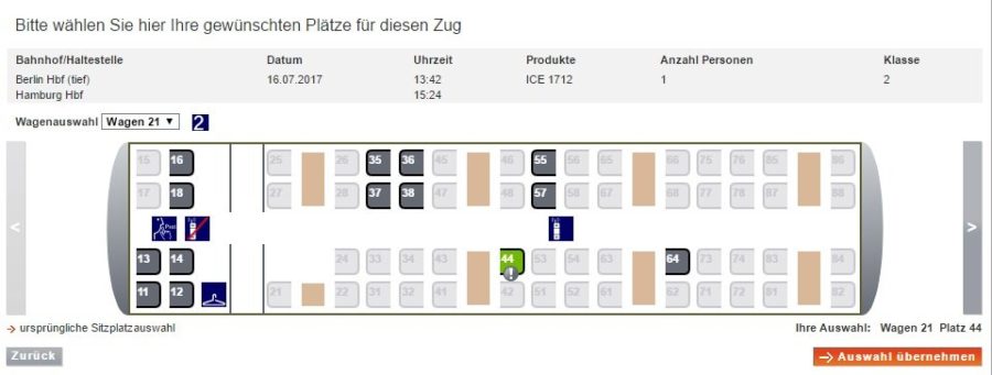 Die Bahn Nur Sitzplatzreservierung