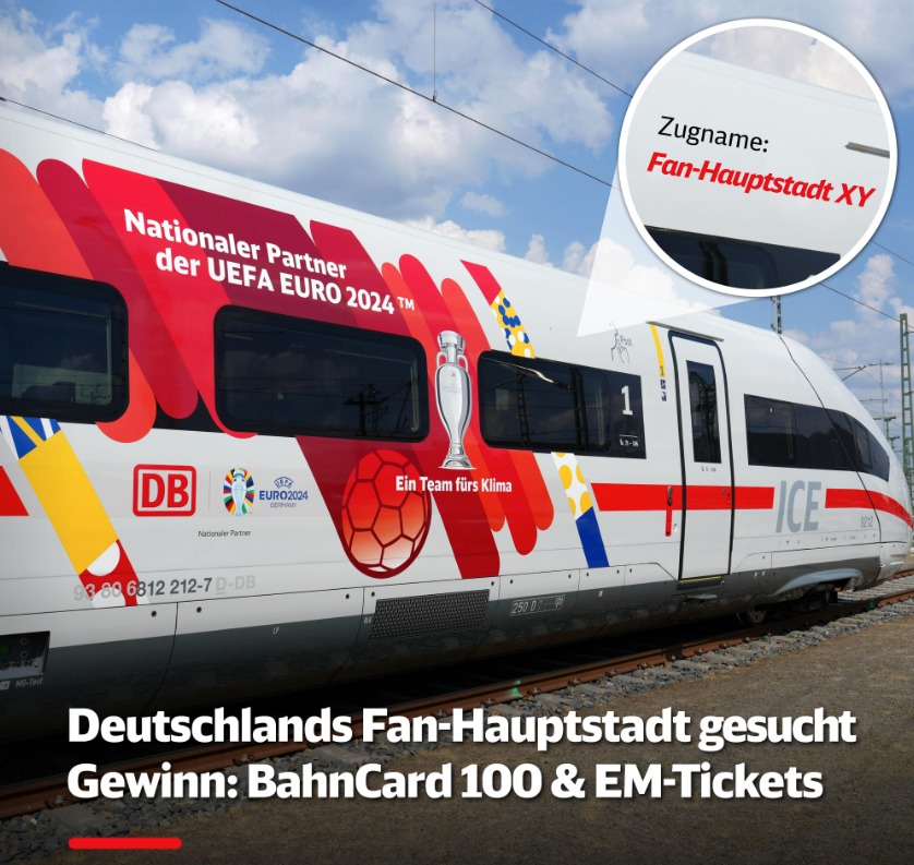 Deutsche Bahn EM-Gewinnspiel 2024 Instagram