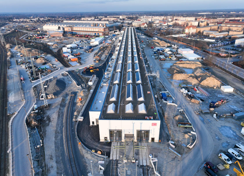 Neus ICE-Werk Cottbus - Luftaufnahme